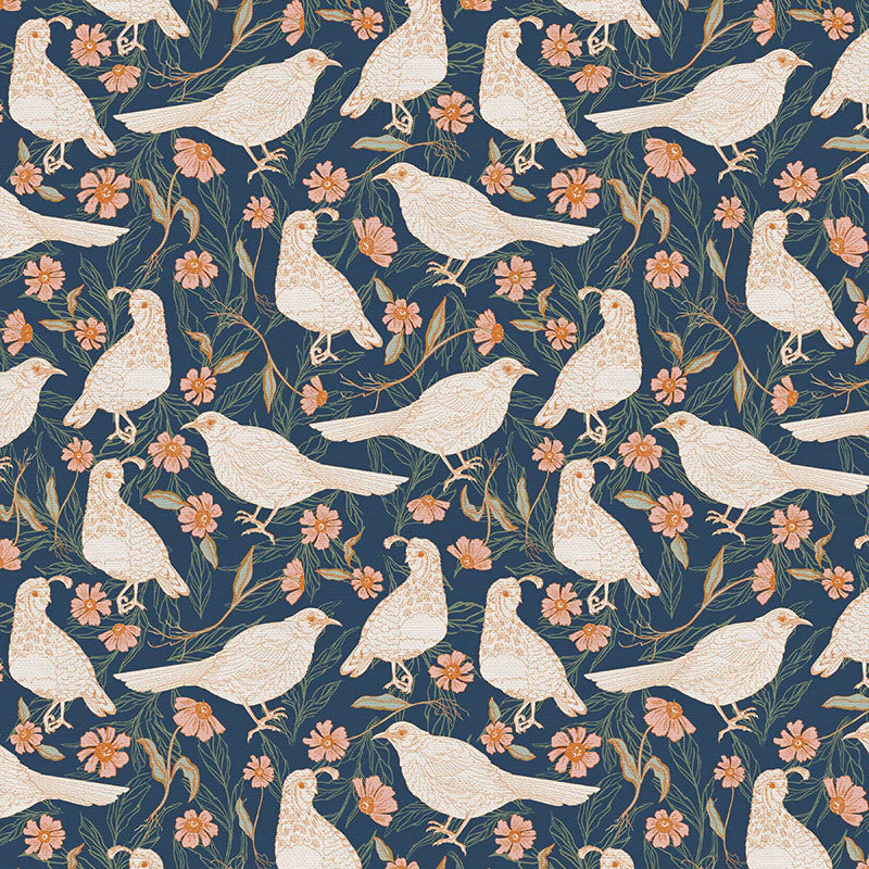 paintbrush studios | organic canvas | saguaro searching | birds and bahia navy - floydthefox