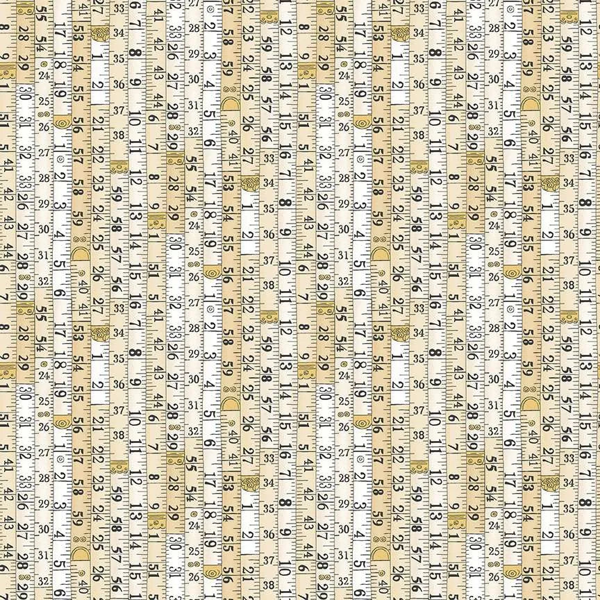 Makower Fabrics | Patchwork Fabric | Atelier | Measurements Cream