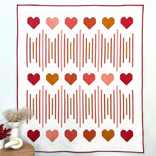 quiltkit | abby maed | heartbeat quilt - cover quilt