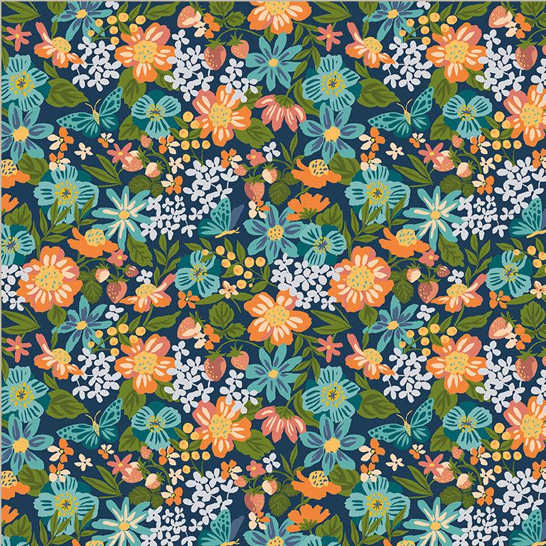 monaluna | orchard grove | floral navy - floydthefox