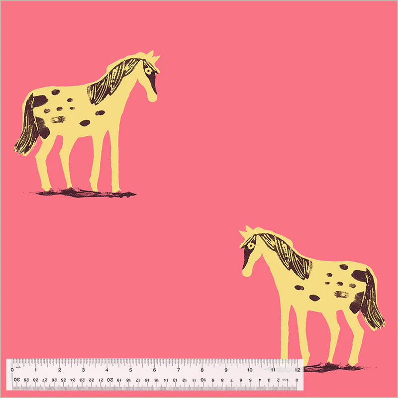 windham | 108" überbreiter rückseitenstoff | heather ross | wild ponies hot pink