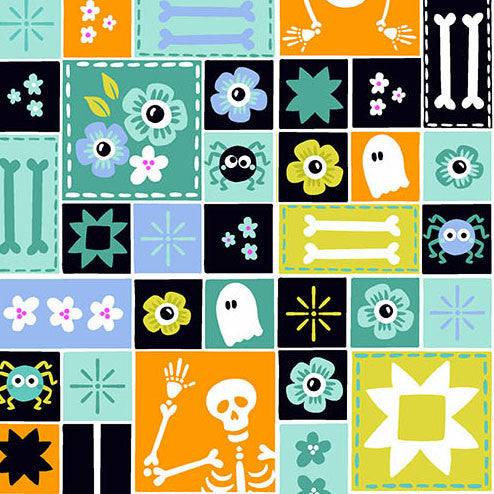 andover | patchworkstoff | ghostly garden | sew spooky aqua