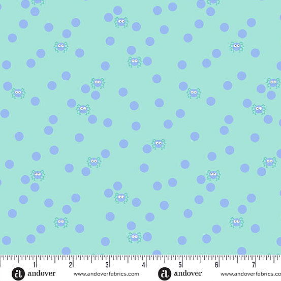 andover | patchworkstoff | ghostly garden | spin and spot aqua