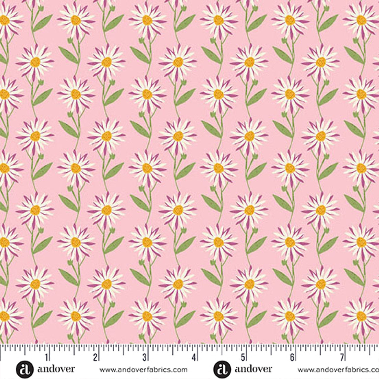 andover fabrics | flourish | daisy dream pink