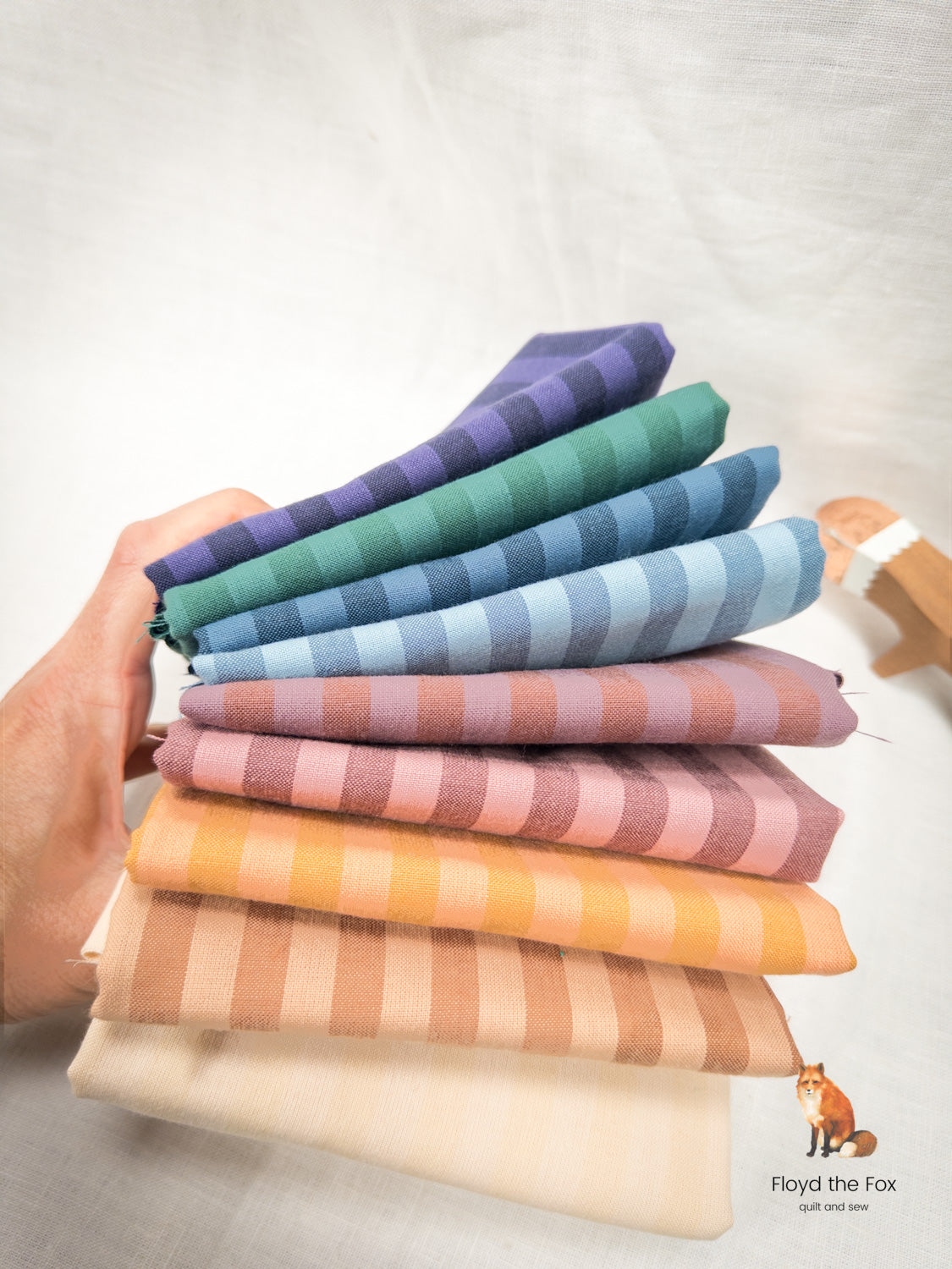 fabric bundle | sun stripes | 9
