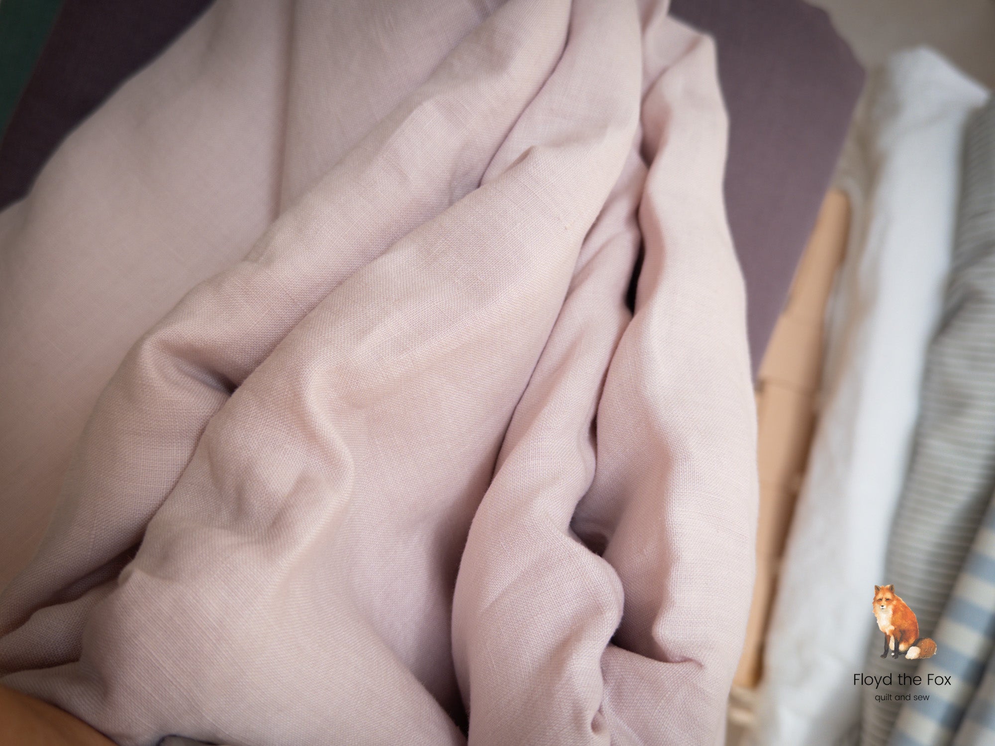 lino volpe | stone-washed len z Apulii | extra-szeroki | cipria