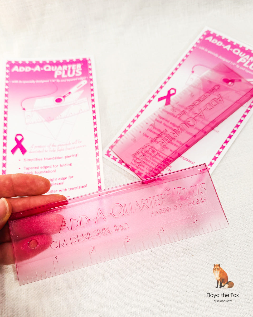 Add-A-Quarter Plus Regla | 6 inch kurz | rosa