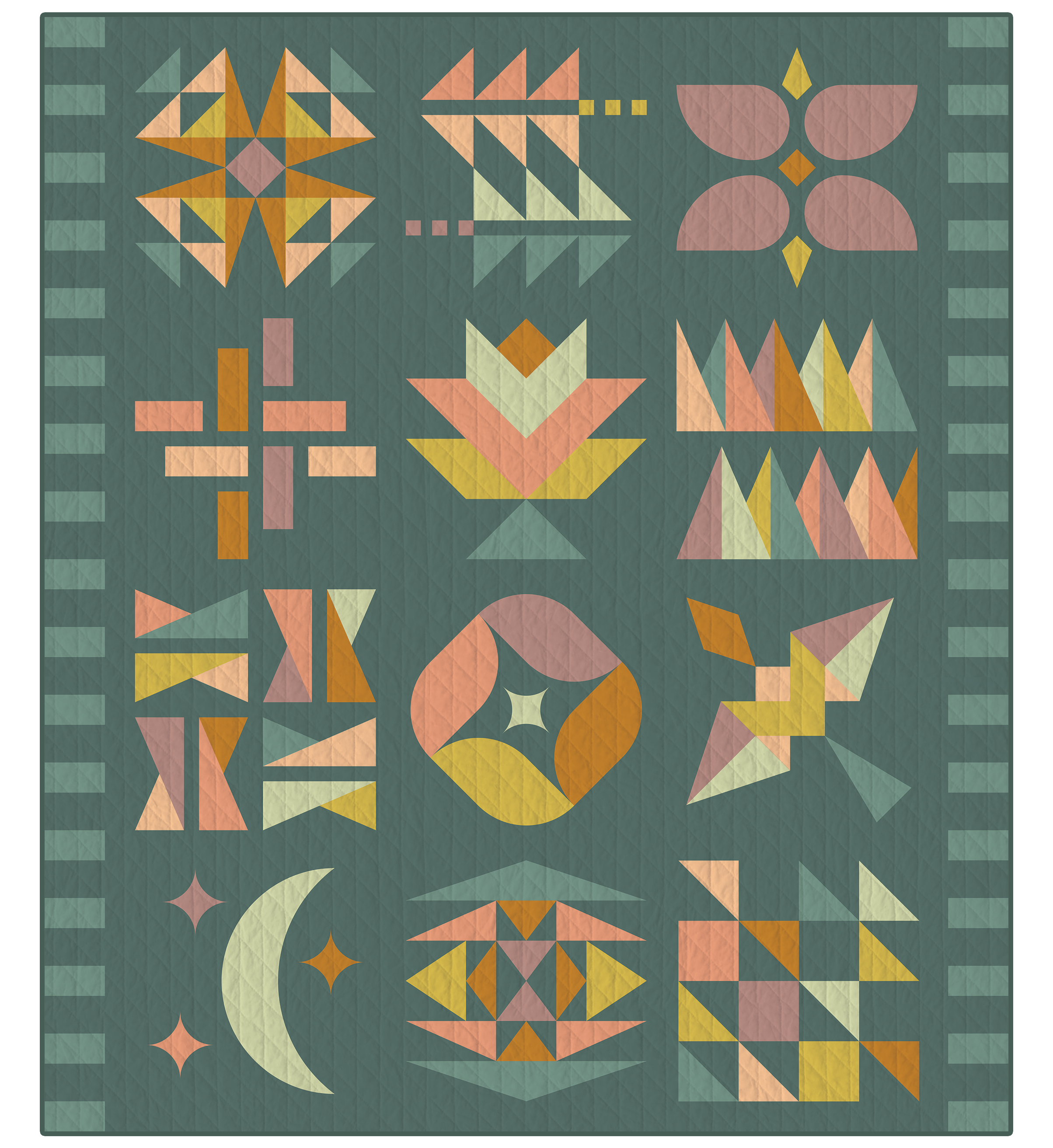 quiltkit | eudaimonia studio | hand+soul bom 2026 | enchanted forest
