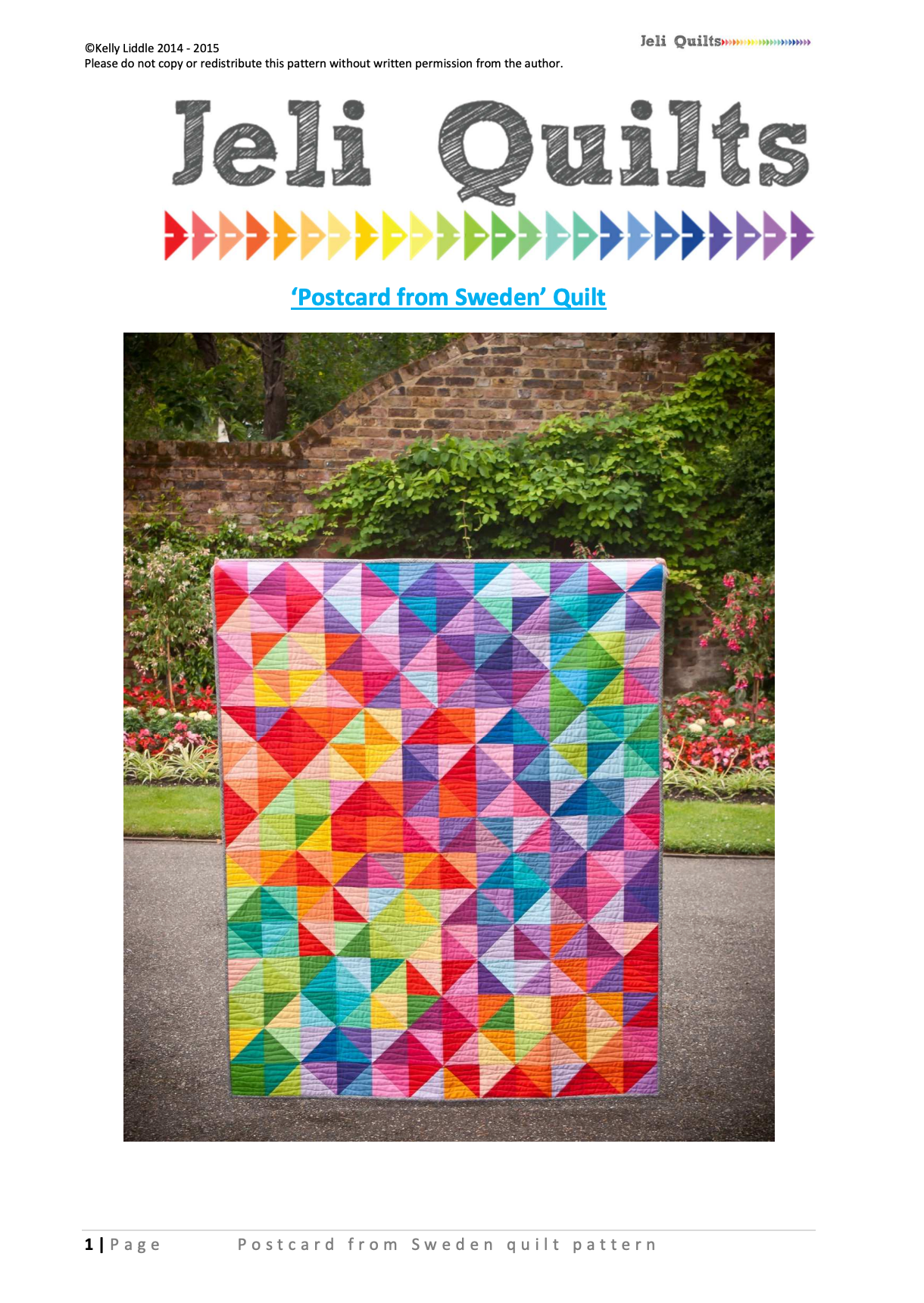 quiltkit | postcard from sweden | pastel