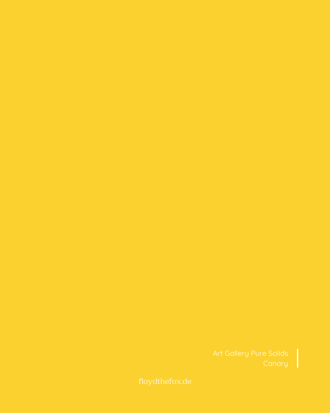 canary | art gallery PURE solids - floydthefox