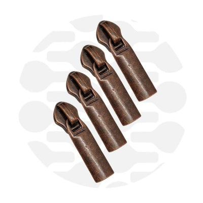 zipper zoo | slider | copper antique