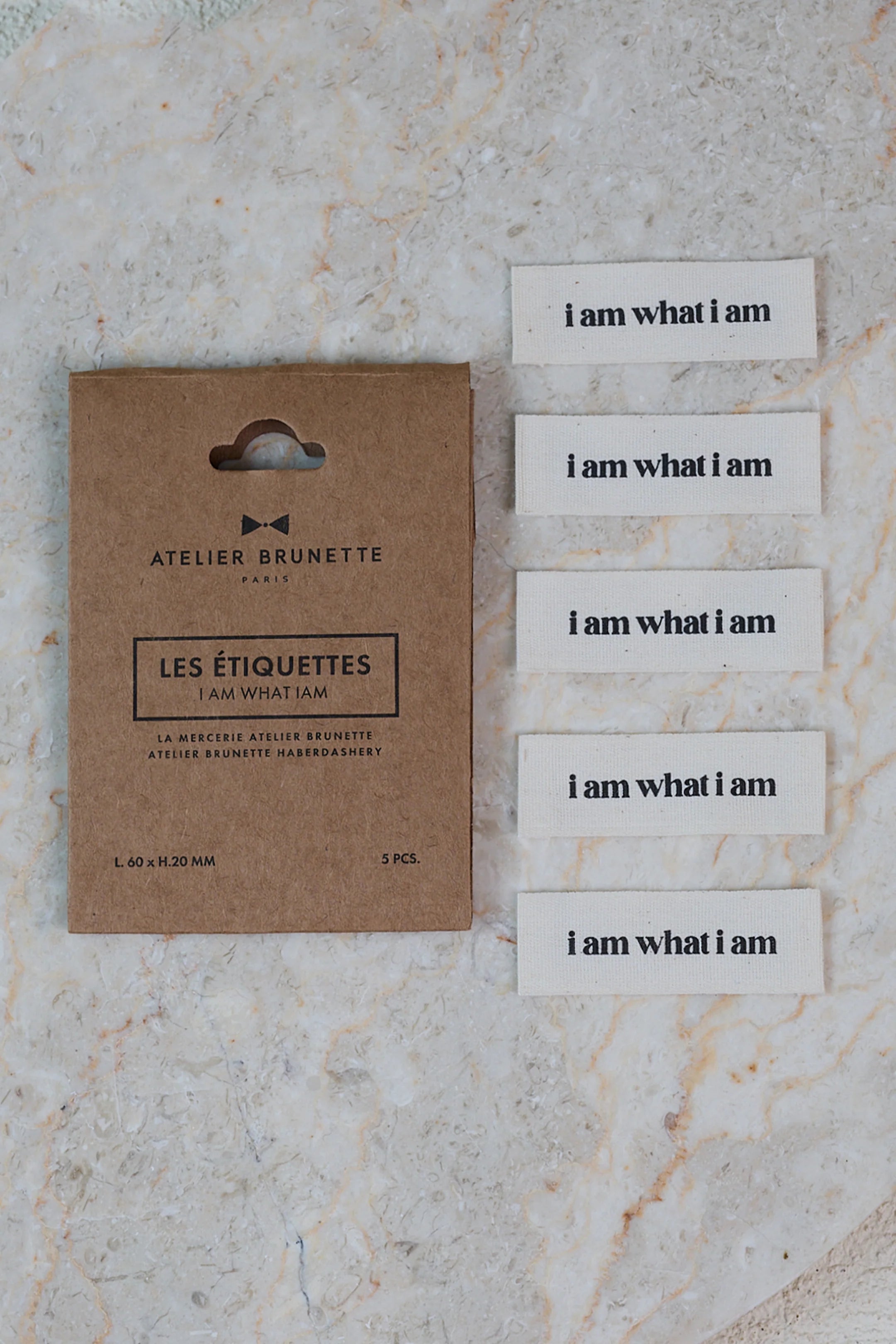 webetiketten | atelier brunette | label pack 'i am what i am'