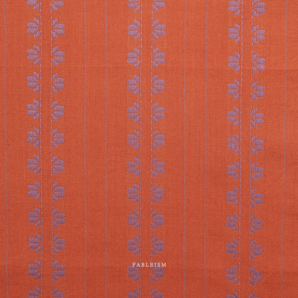 fableism supply co. | patchwork fabric | fine & dandy | deco stripe in navy/spice