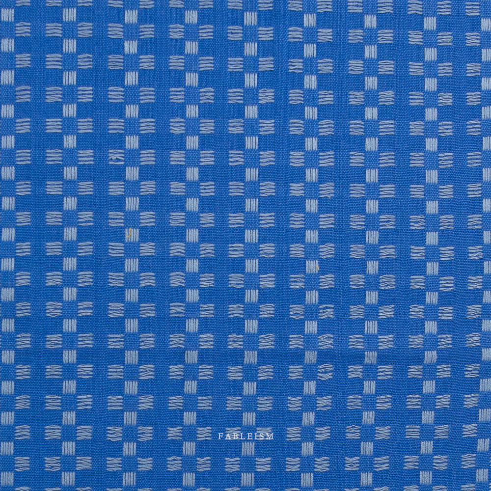 fableism supply co. | patchwork fabric | fine & dandy | basket weave in bright blue