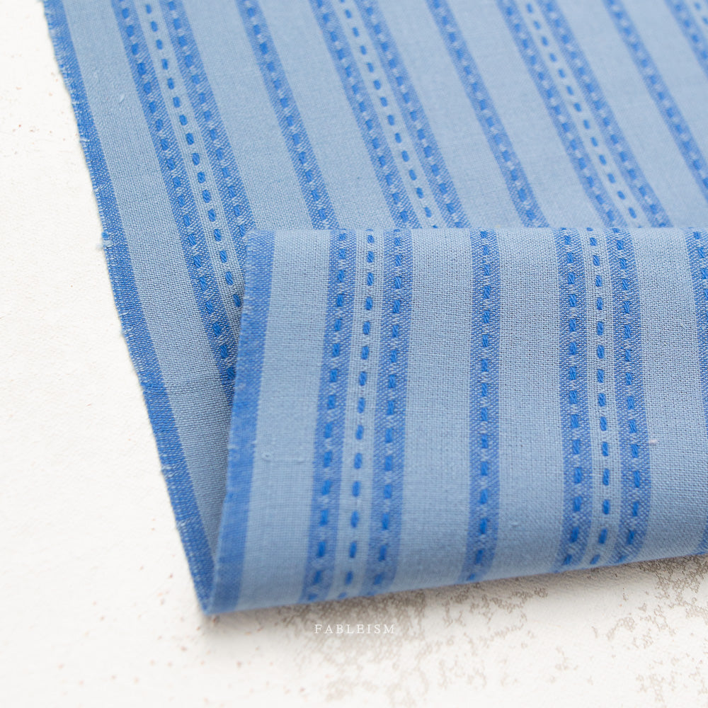 fableism supply co. | patchwork fabric | fine & dandy | stitch stripe in blue