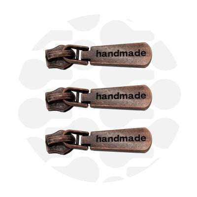 zipper zoo | slider | copper antique