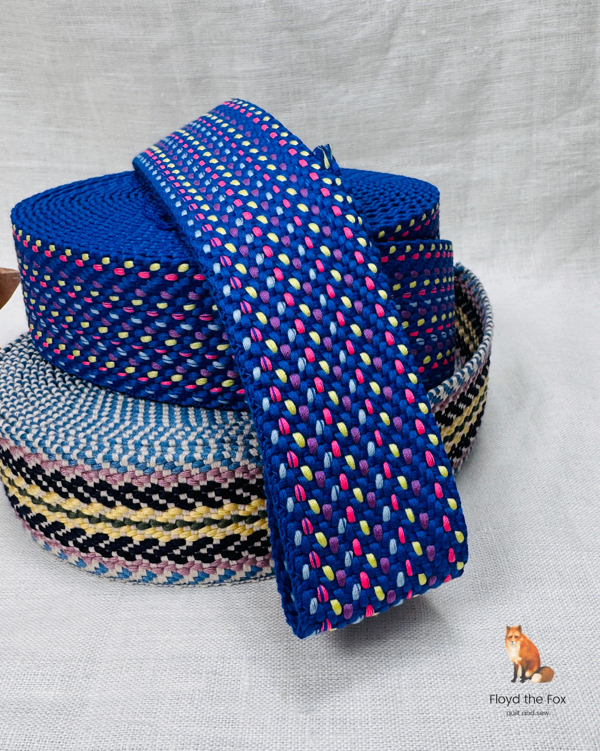 webbing | 40mm | konfettikomet electric blue