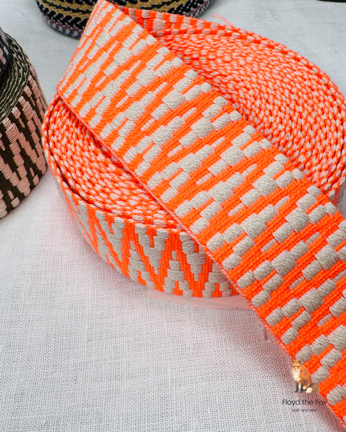 gurtband | 40mm | pixel neon pop orange
