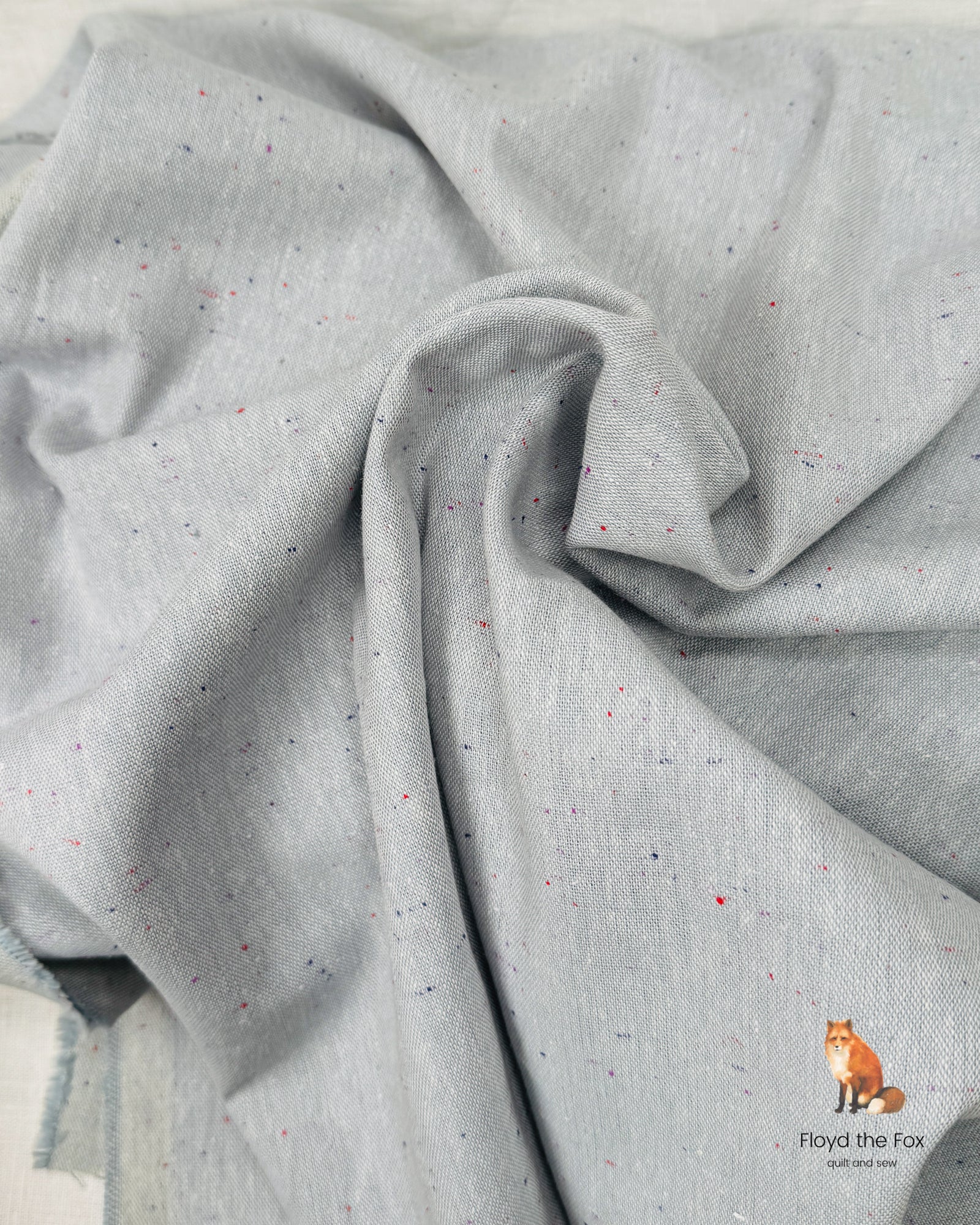 robert kaufman | essex linen speckled | chambray
