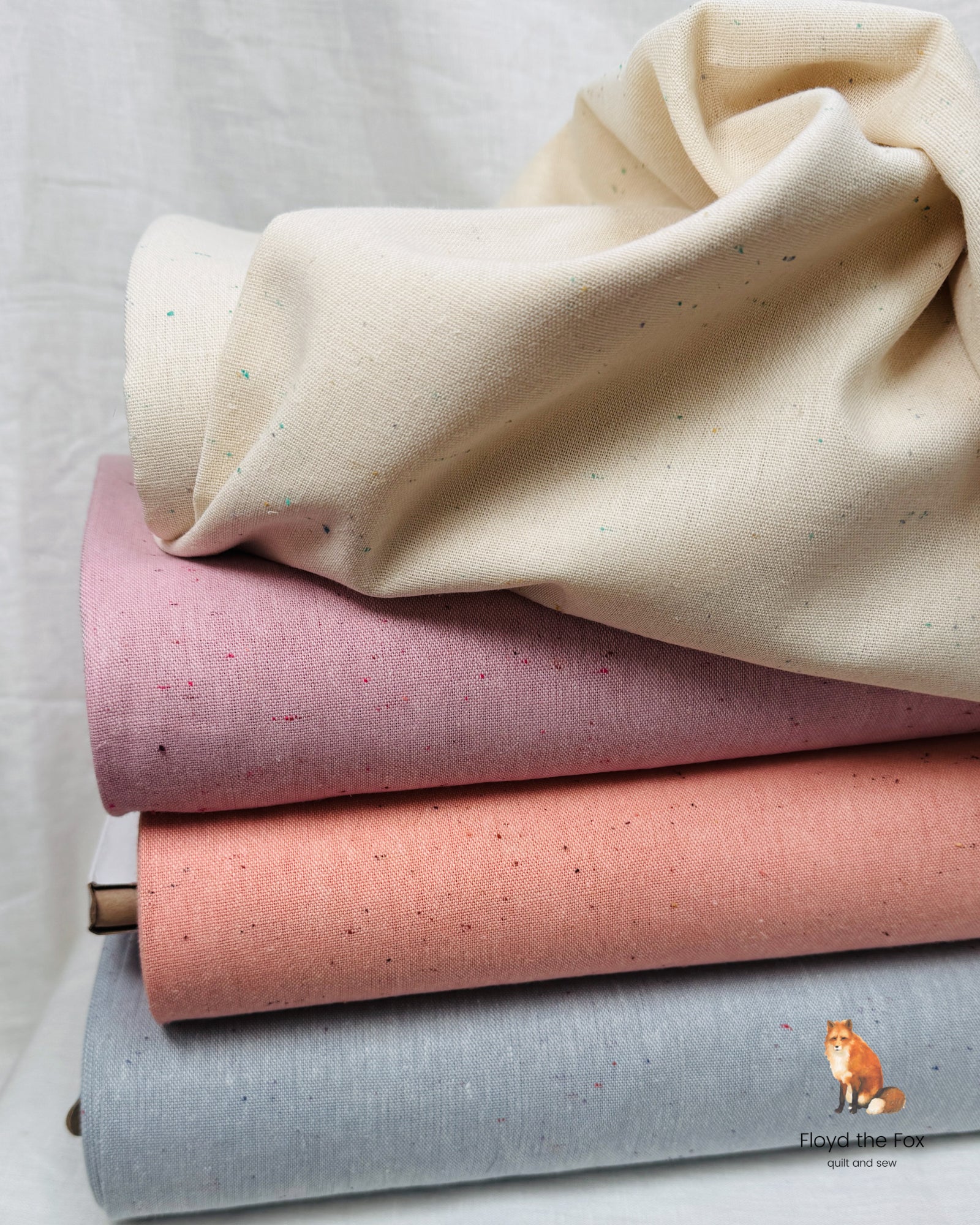 robert kaufman | essex linen speckled | flax