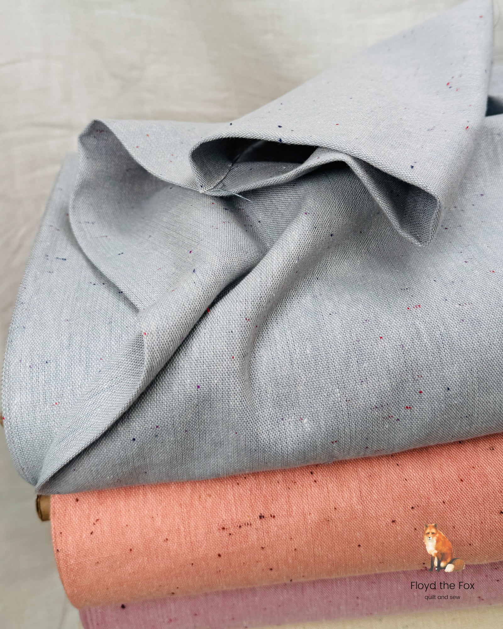 robert kaufman | essex linen speckled | chambray