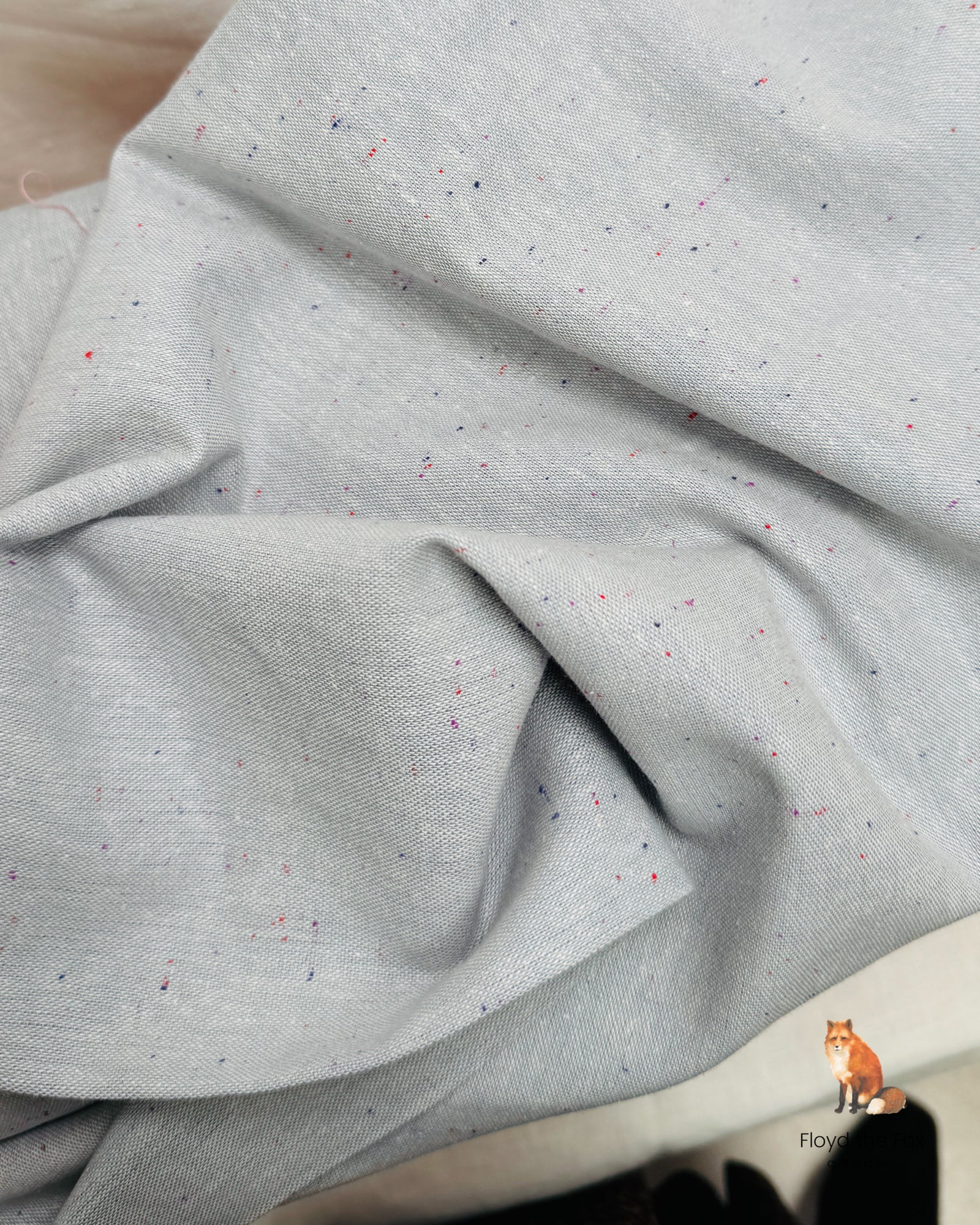 robert kaufman | essex linen speckled | chambray
