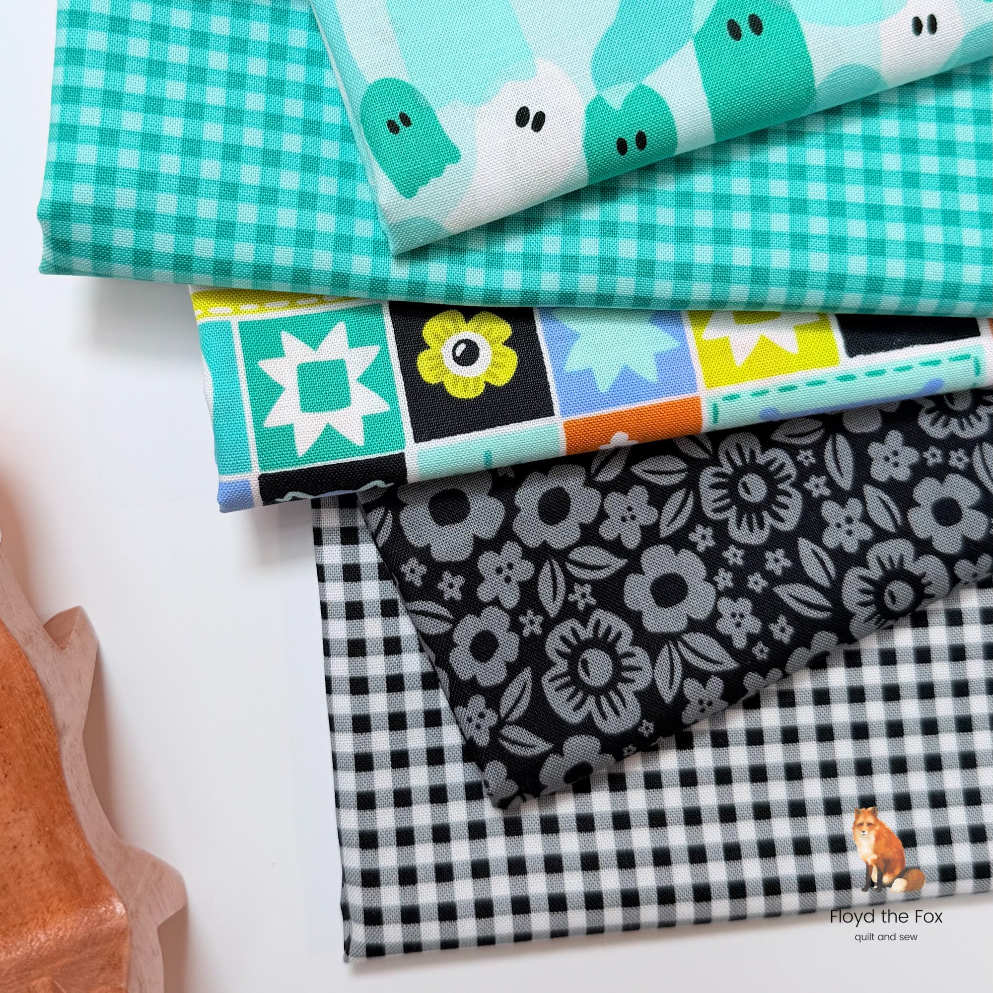andover | patchworkstoff | ghostly garden | sew spooky aqua