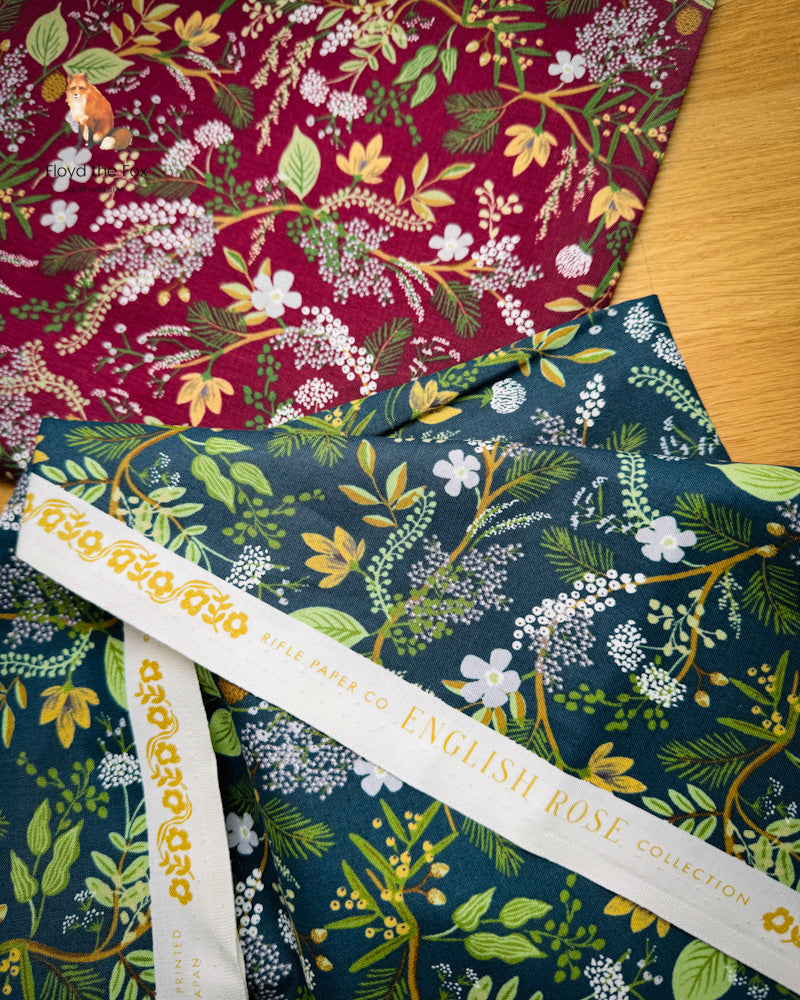 cotton+steel | rifle paper co | english rose | jałowiec las wiecznie zielony