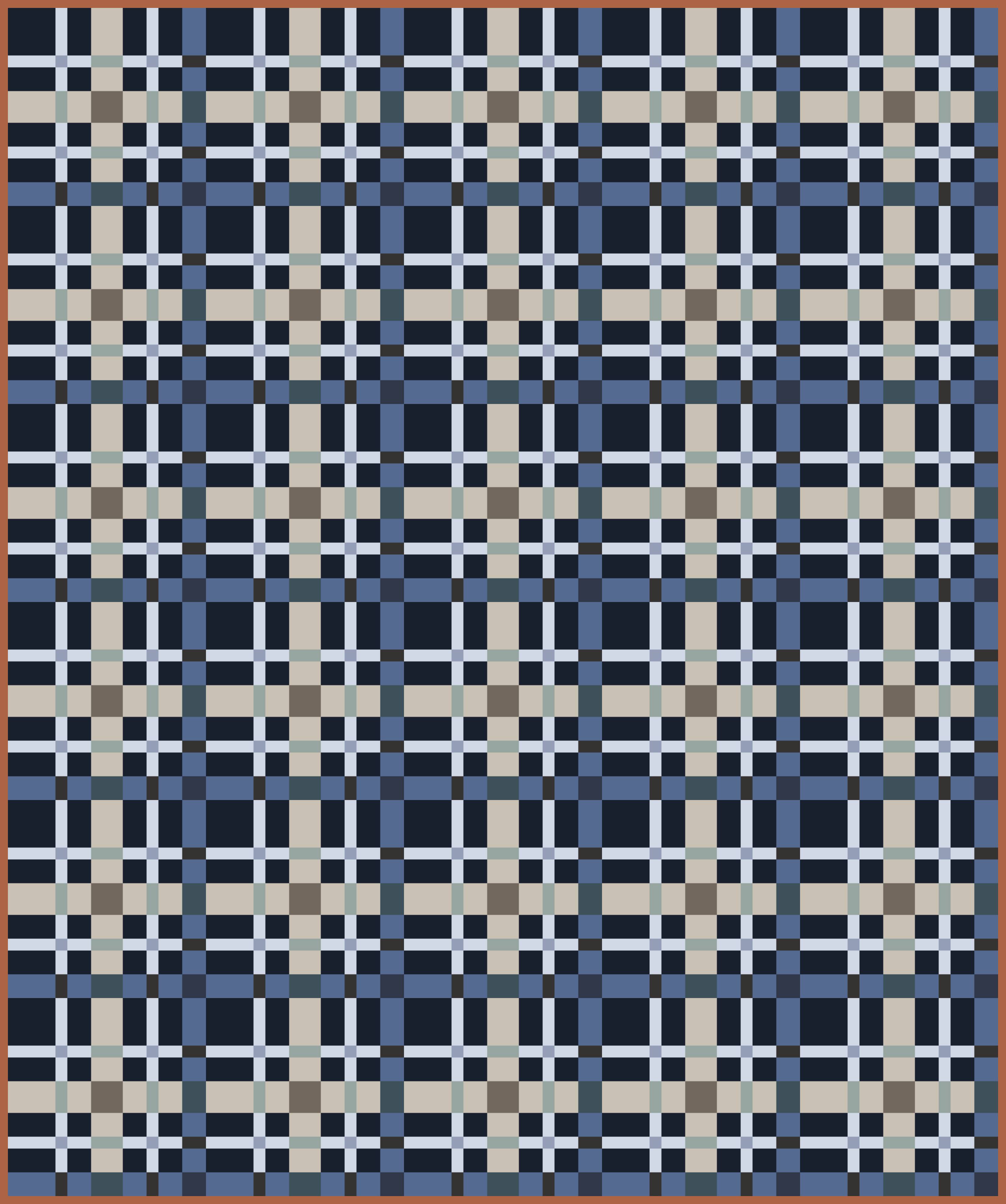 quiltkit | lo and behold stitchery | petit plaid | night sea