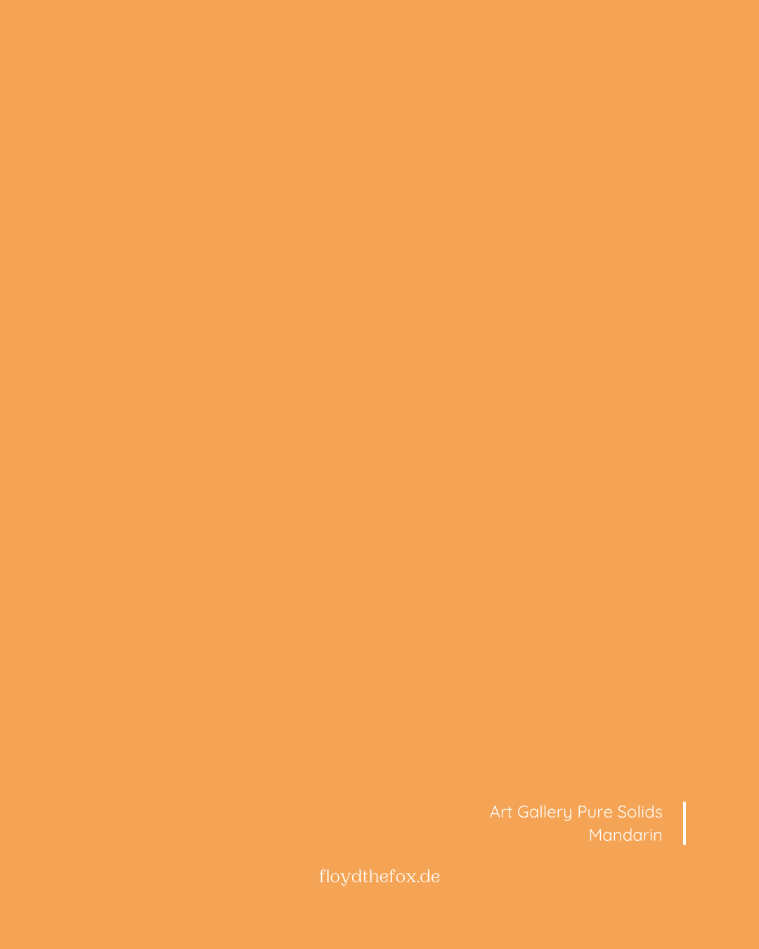 mandarin | art gallery PURE solids - floydthefox