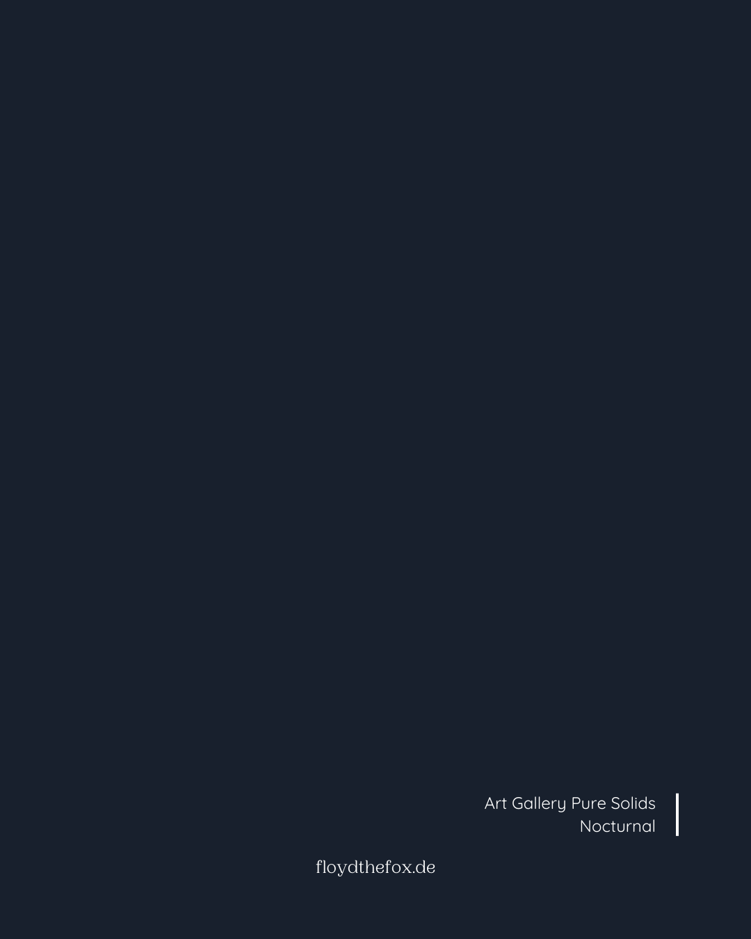 nocturnal | art gallery PURE solids - floydthefox