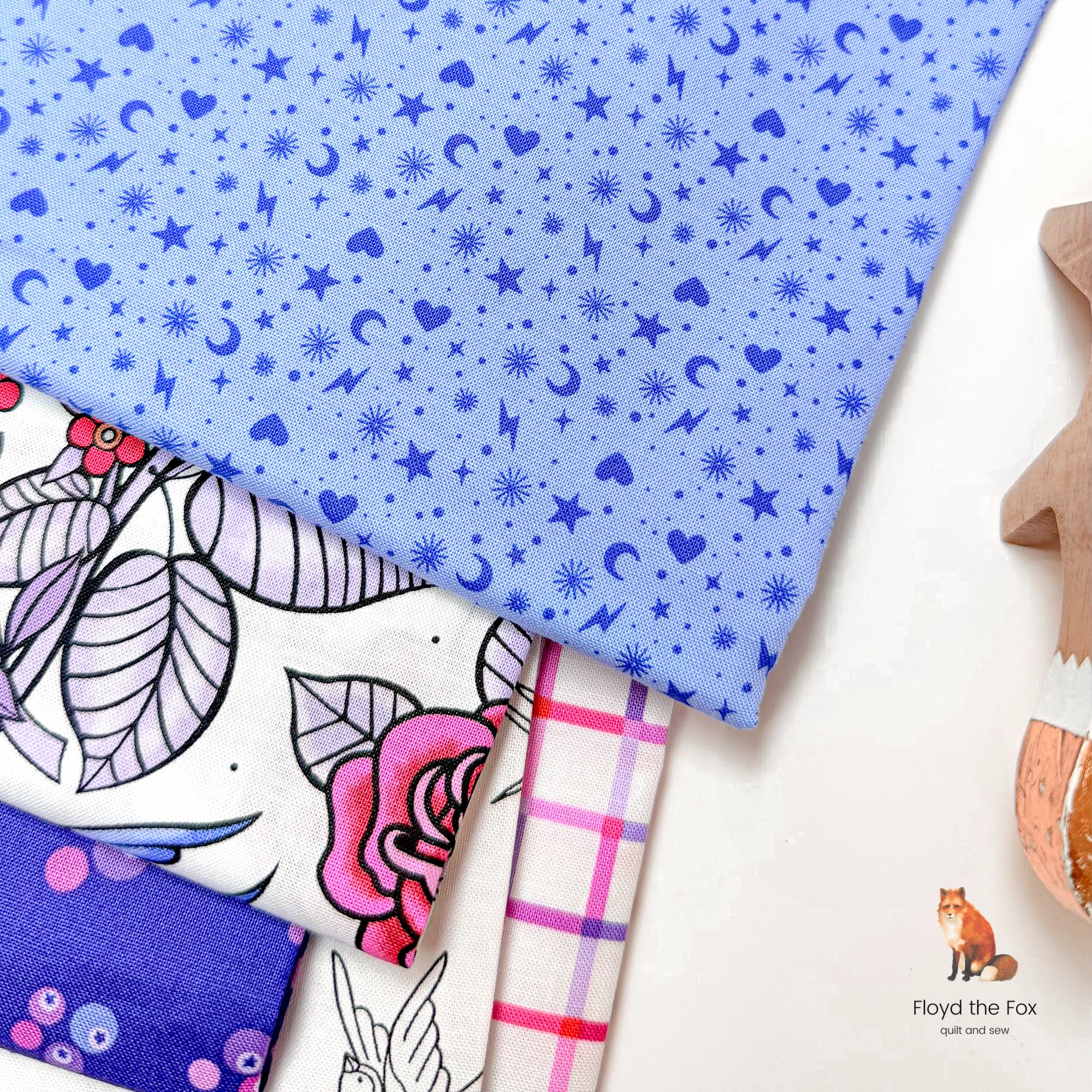 andover | patchworkstoff | perfect day | charm toss blue