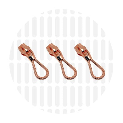 zipper zoo | slider | rose gold