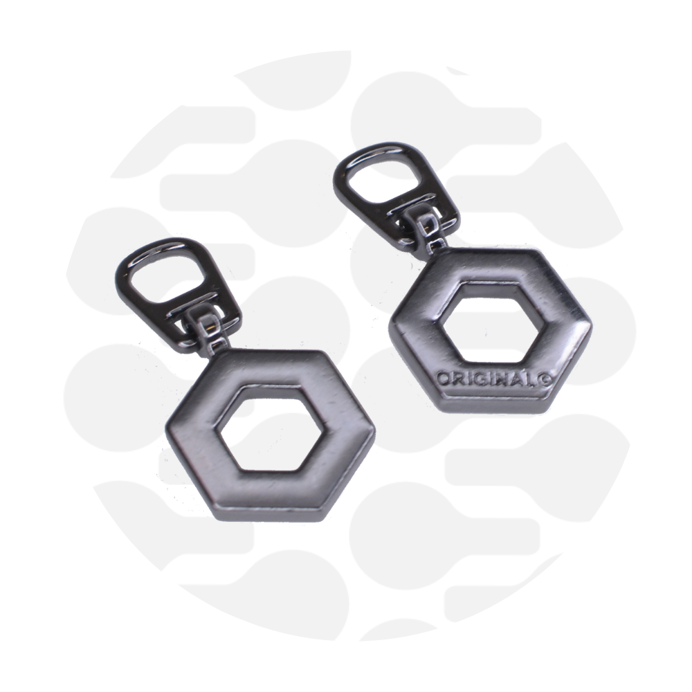 zipper zoo | anhänger | snap-on pull hexagon - floydthefox