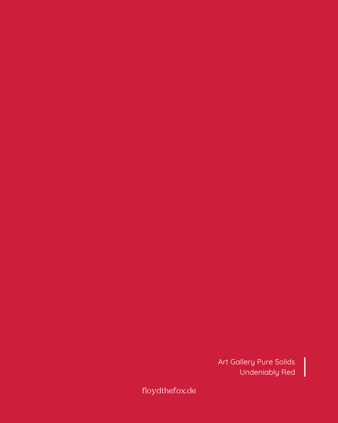 undeniably red | art gallery PURE solids - floydthefox