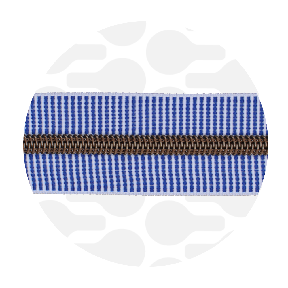 zipper zoo | endlos-reißverschluss | striped azure - floydthefox