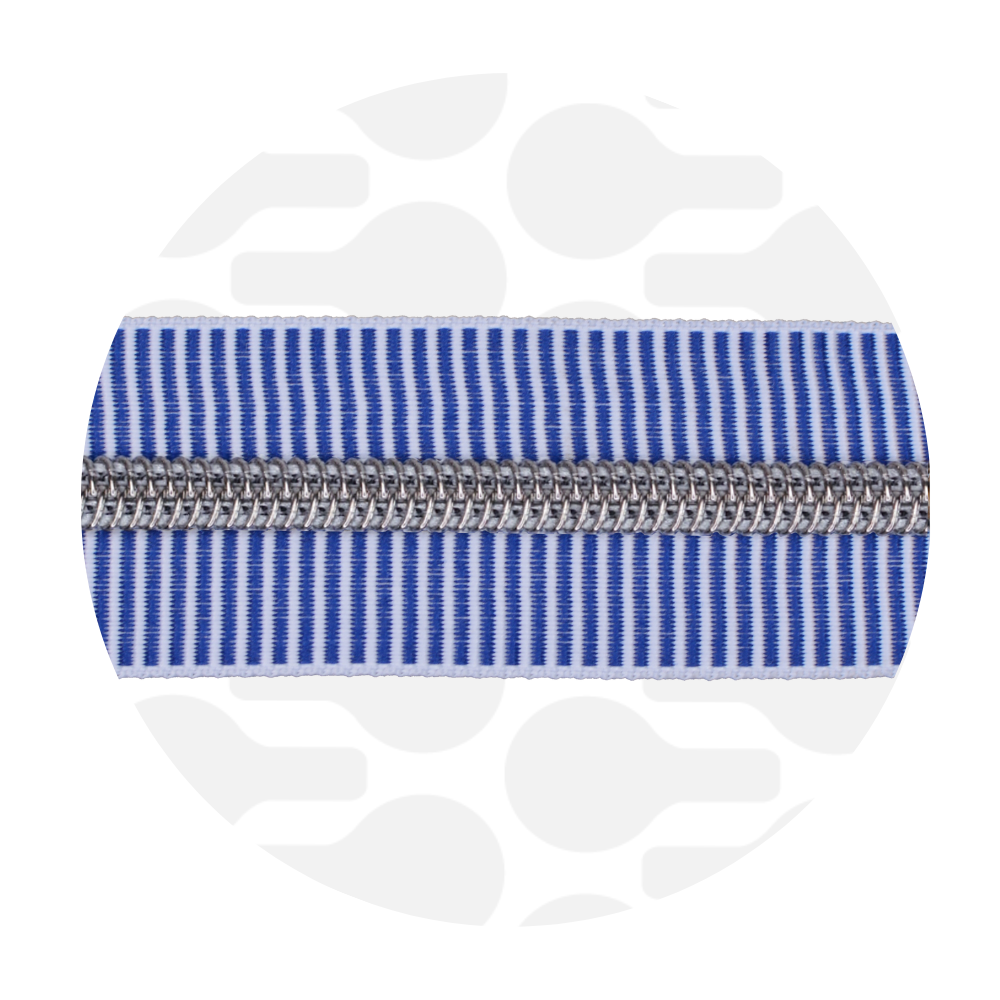 zipper zoo | endlos-reißverschluss | striped azure - floydthefox