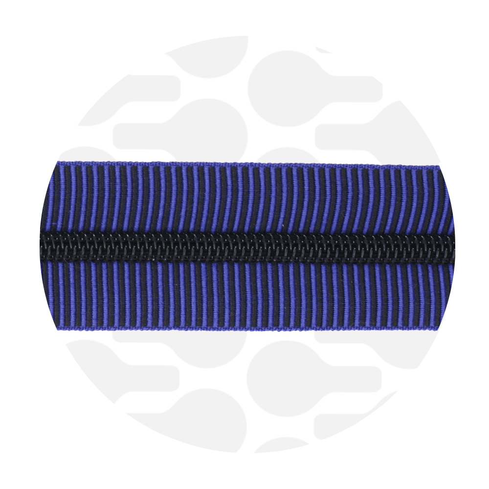 zipper zoo | endlos-reißverschluss | striped blueberry - floydthefox