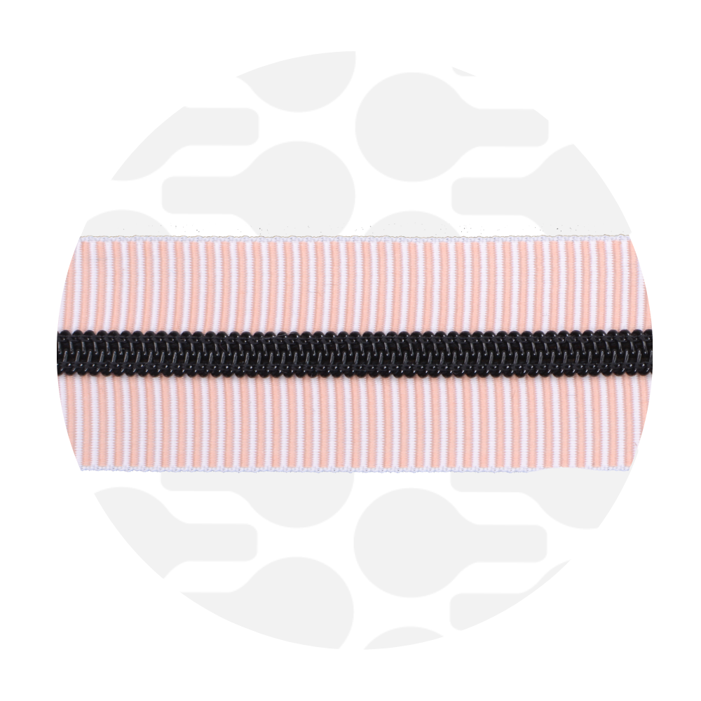 zipper zoo | endlos-reißverschluss | striped peachy - floydthefox