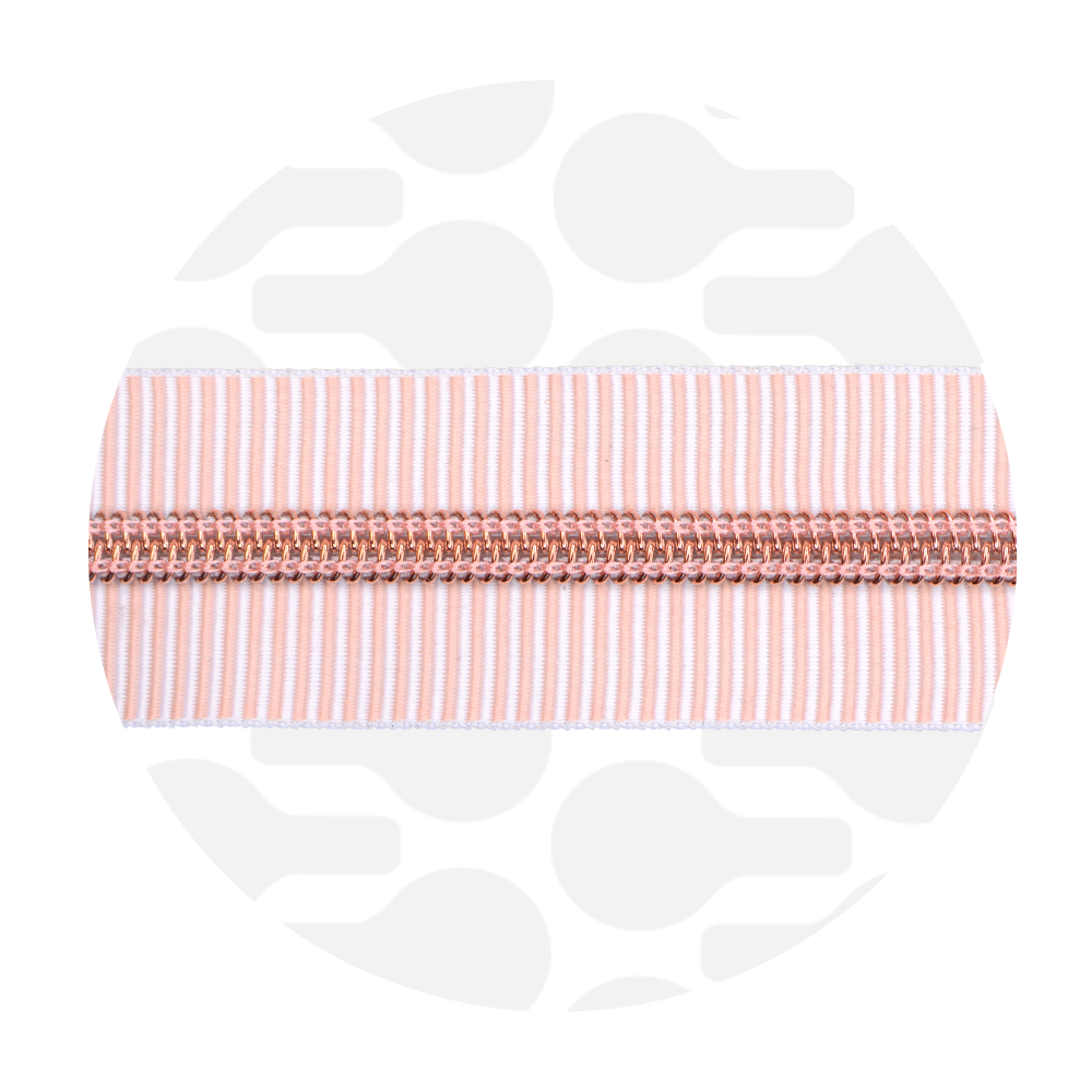 zipper zoo | endlos-reißverschluss | striped peachy - floydthefox