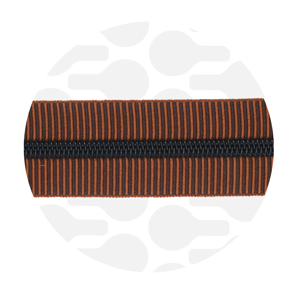 zipper zoo | endlos-reißverschluss | striped toffee - floydthefox
