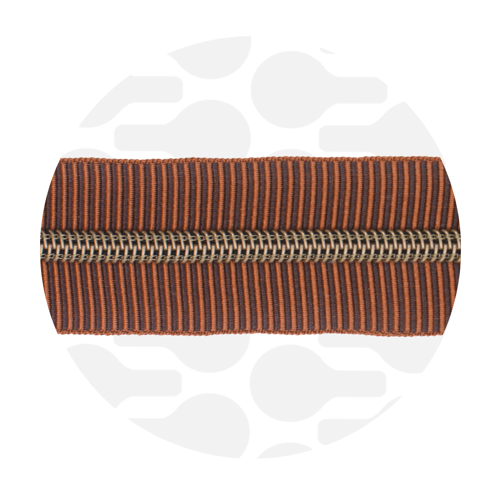 zipper zoo | endlos-reißverschluss | striped toffee - floydthefox