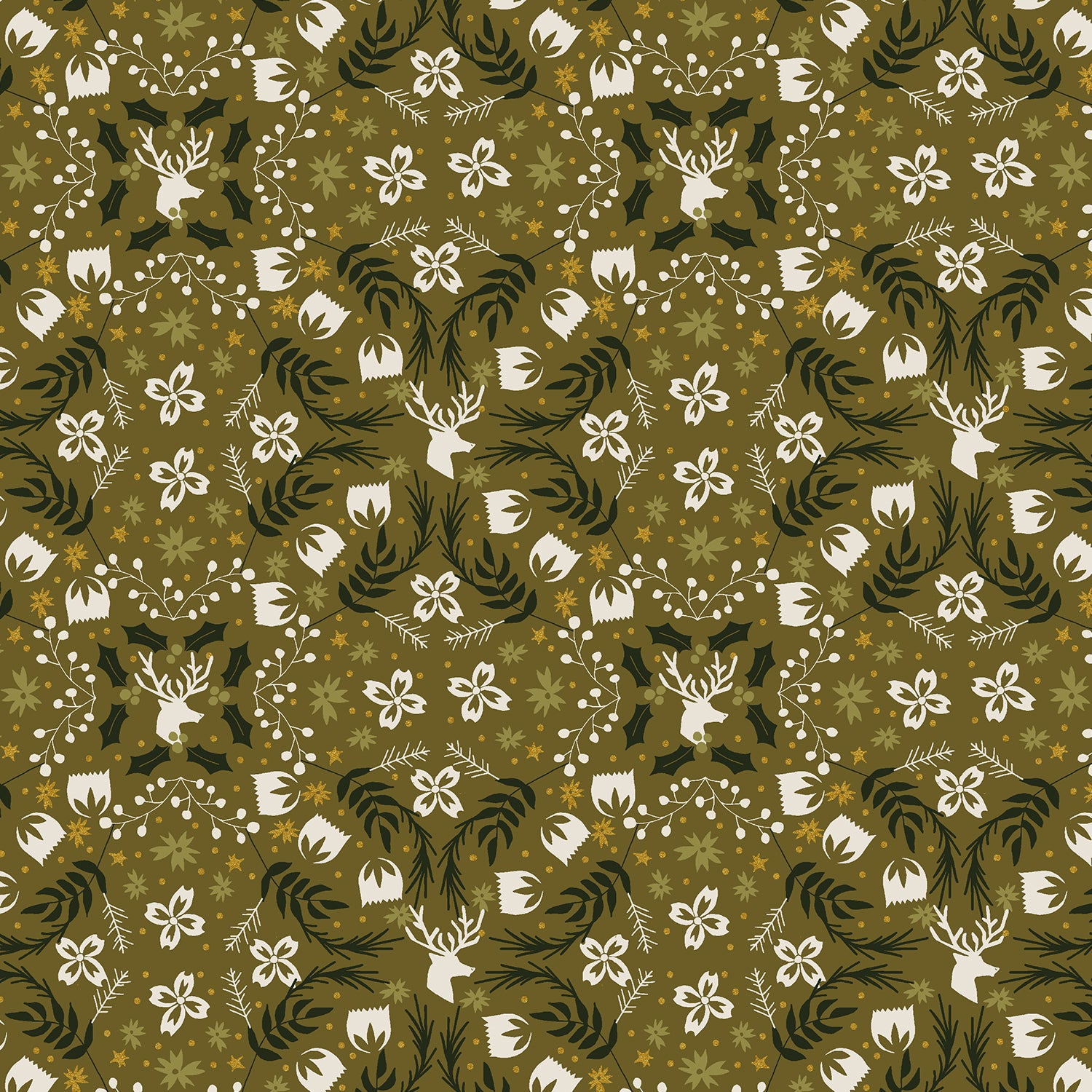 cotton+steel | tinsel on the trail | gather forest metallic - floydthefox