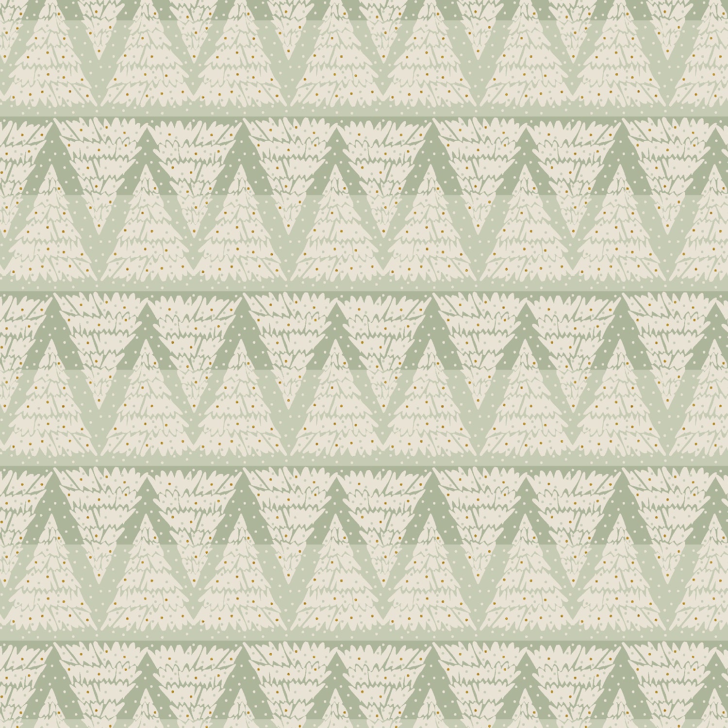 cotton+steel | tinsel on the trail | tree hunt hemlock metallic - floydthefox
