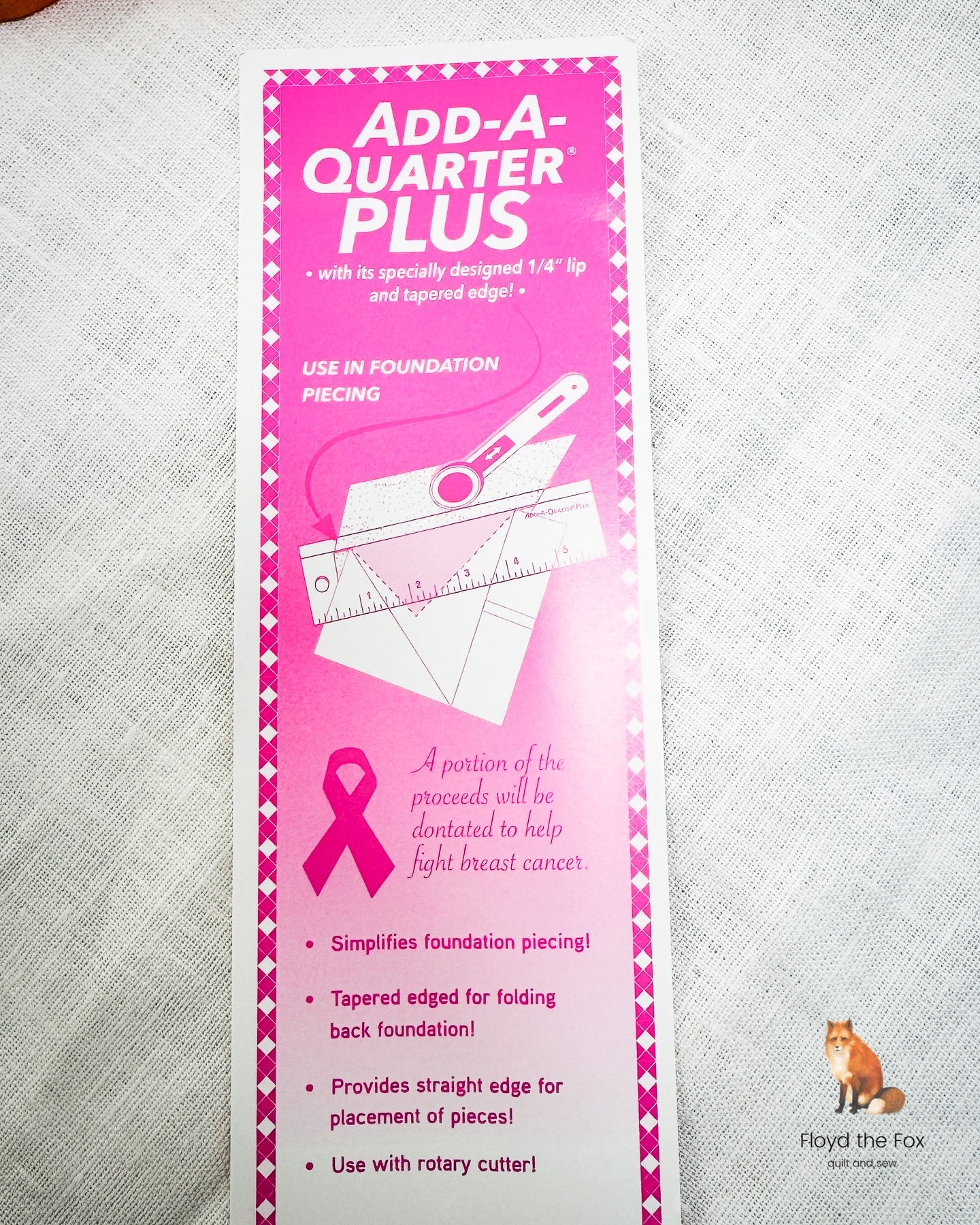 Add - A - Quarter Plus Lineal | 12 inch lang | pink - floydthefox