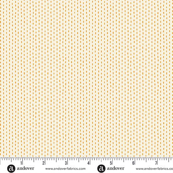 andover fabrics | patchworkstoff | nightfall | stitch line cream orange - floydthefox