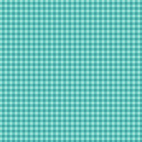 andover | patchworkstoff | ghostly garden | bitty gingham aqua - floydthefox