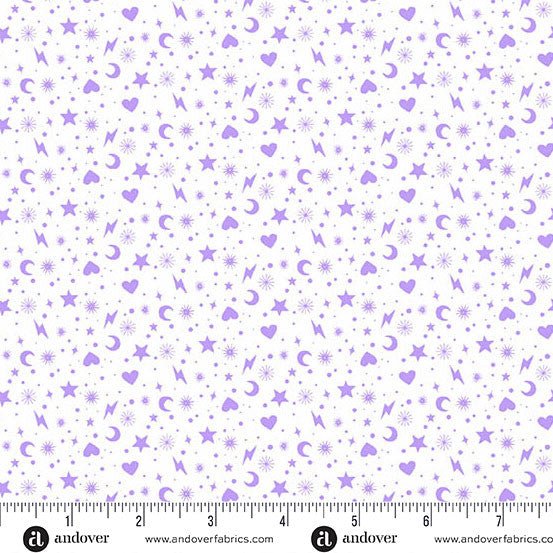 andover | patchworkstoff | perfect day | charm toss purple - floydthefox