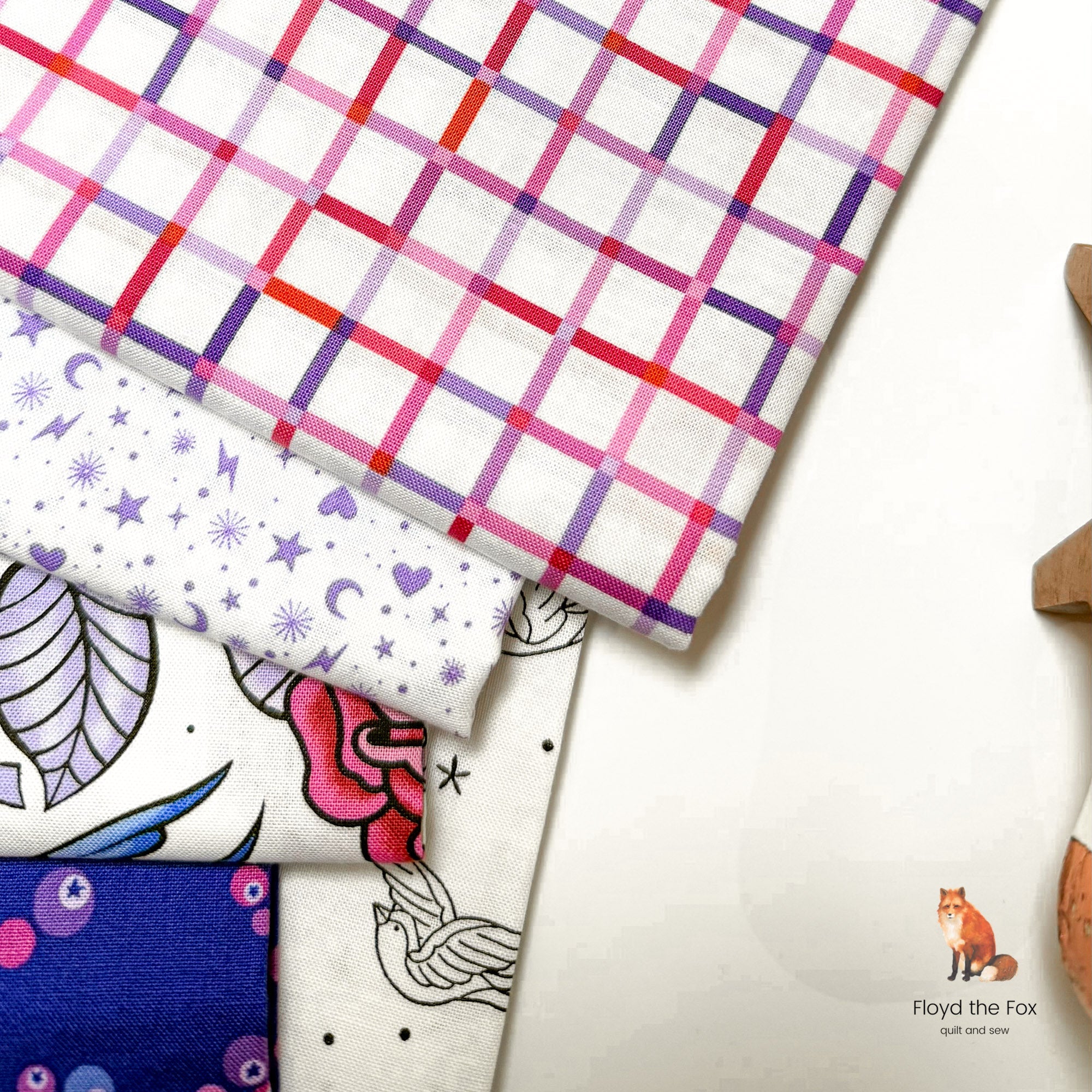 andover | patchworkstoff | perfect day | piknik plaid purple - floydthefox