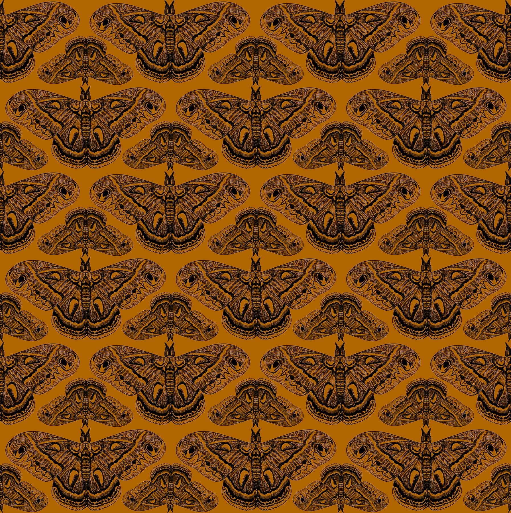 anna maria textiles | patchworkstoff | indelible ink | cecropia saffron - floydthefox